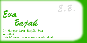 eva bajak business card