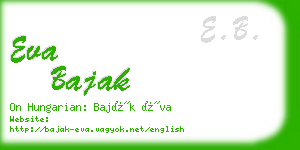 eva bajak business card